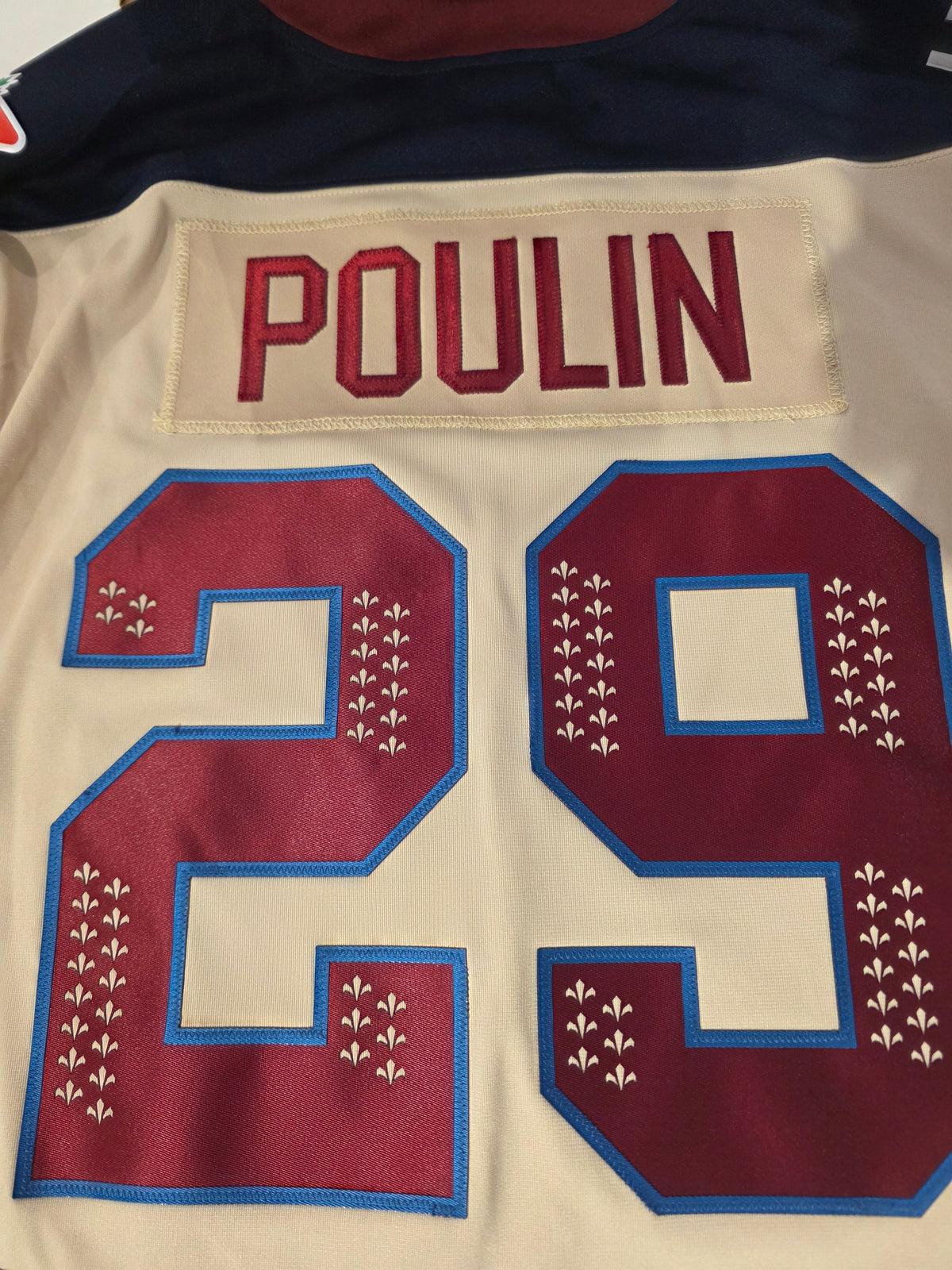 Marie-Philip Poulin Montreal Victoire PWHL Bauer Unisex Beige Away Replica Pro-Stitched Jersey product image 3, provided for
