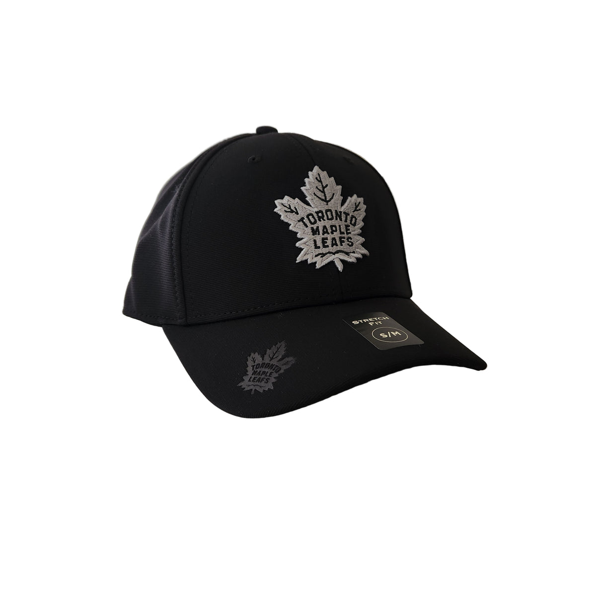 Toronto Maple Leafs NHL American Needle Men Black E-Boss Platinum Stretch Fit Hat product image 2, provided for visual