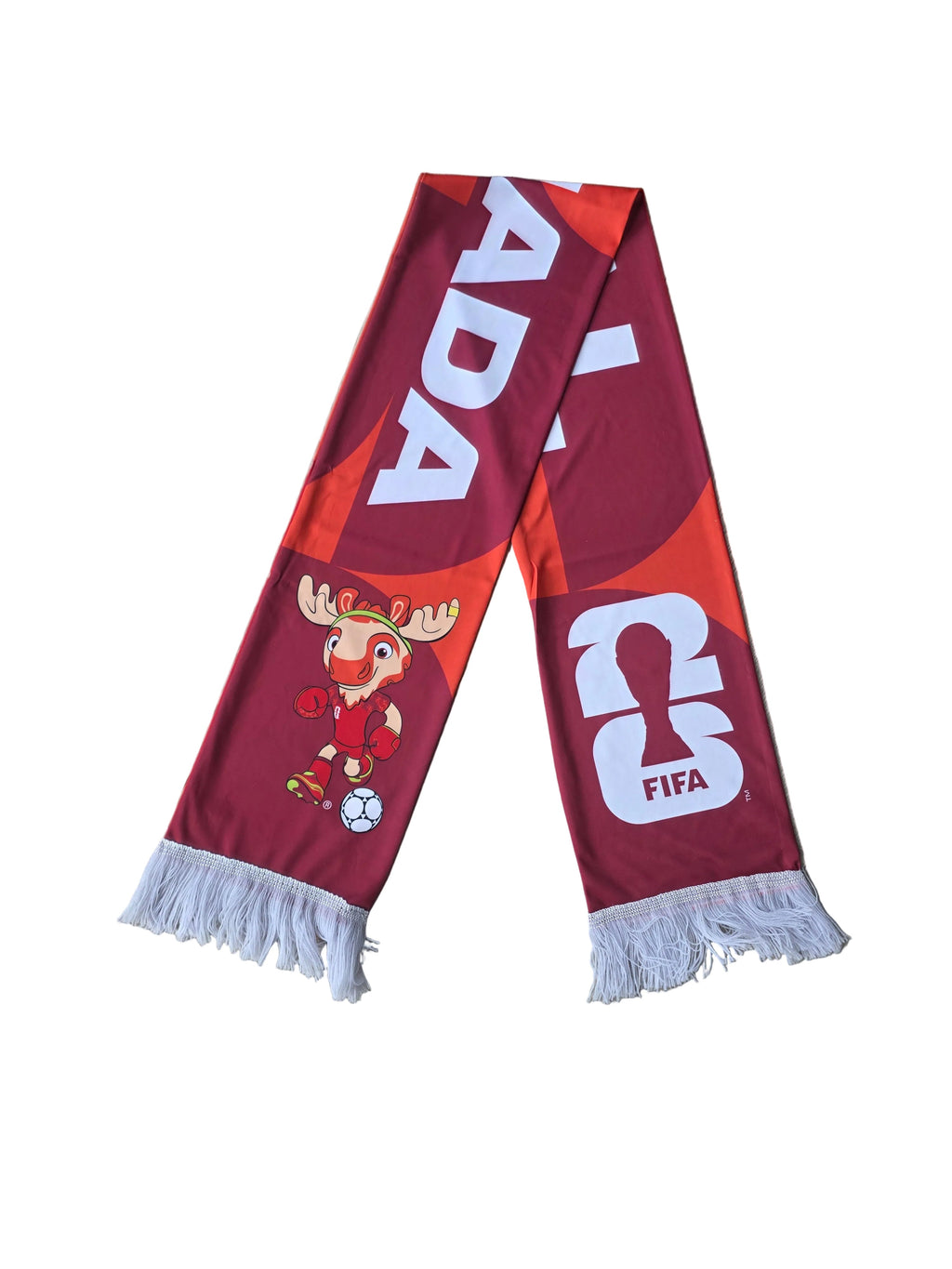 FiFA Licensed Red 2026 World Cup Canada Mascot Scarf product image 2, provided for visual reference and product detail review