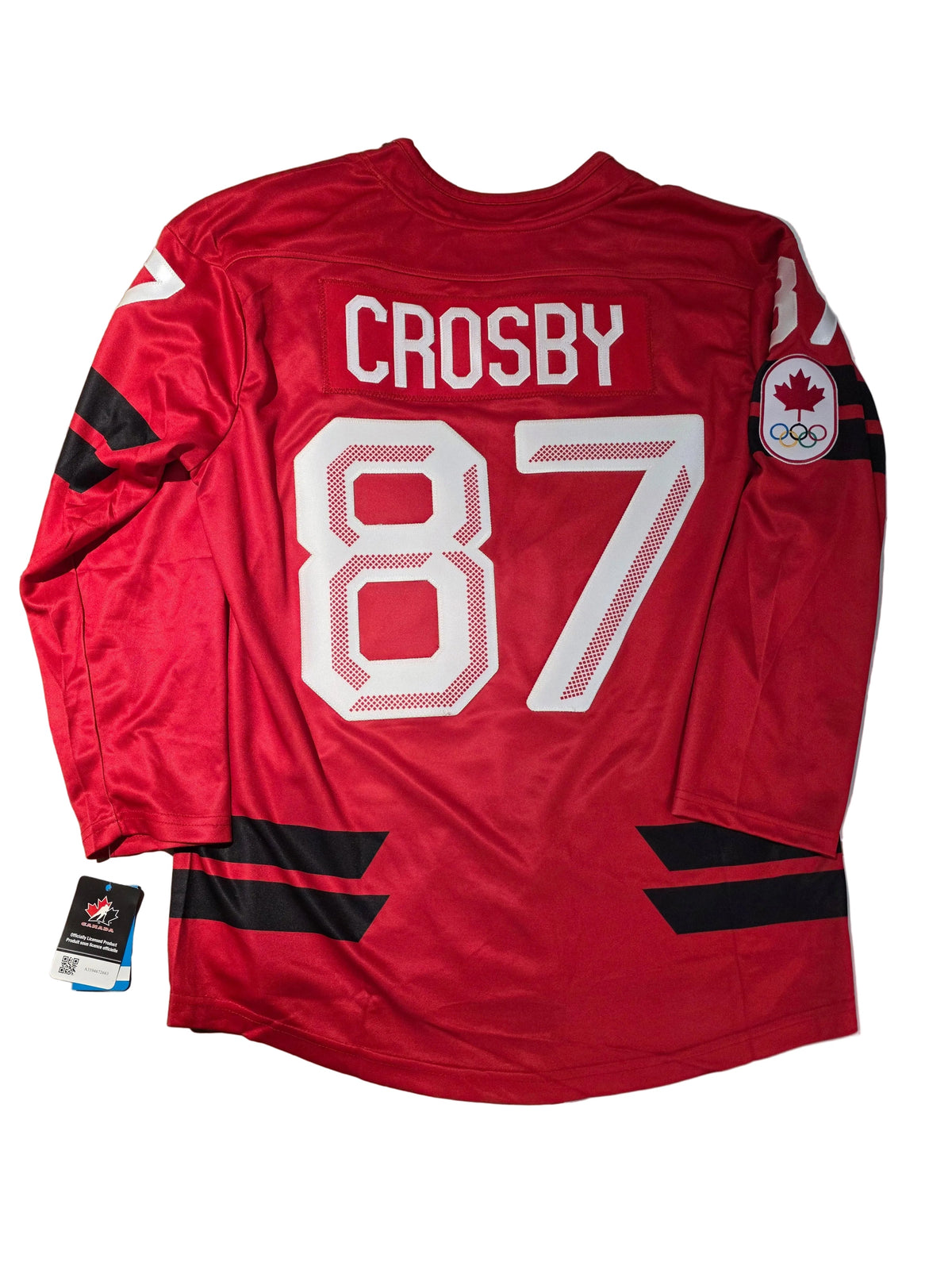 Sidney Crosby Hockey Canada IIHF Bauer Men Red 2026 Pro-Stitched Replica Jersey product image 1, provided for visual