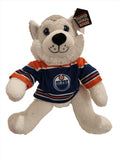 Grey Husky Edmonton Oilers NHL Stuffed Animal House 10" Curly Gritter product image 1, provided for visual reference and