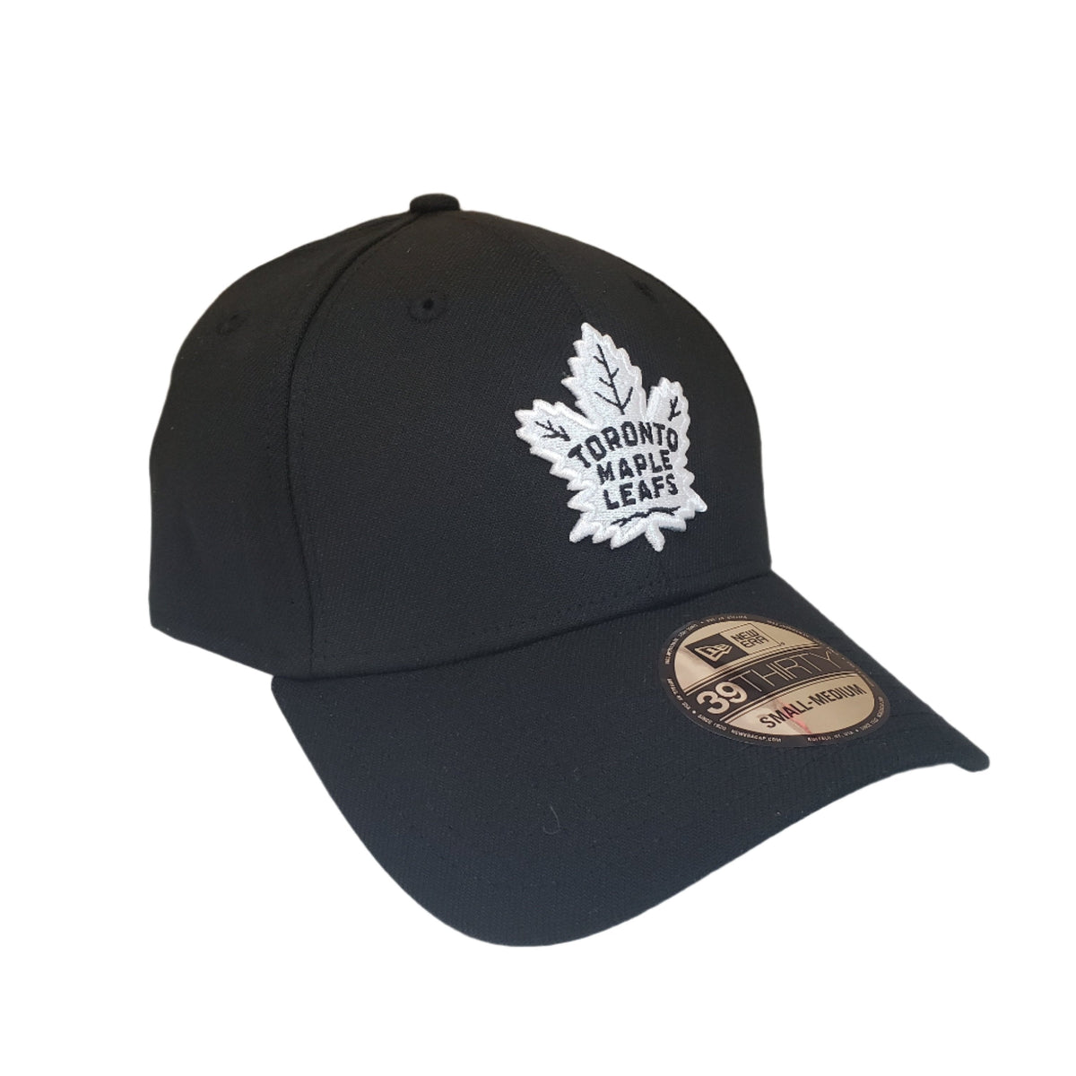Toronto Maple Leafs NHL New Era Men Black White 39Thirty Team Classic Stretch Fit Hat product image 3, provided for visual