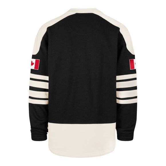 Hockey Canada IIHF 47 Brand Men Black Golden Age Sweep Check Eternal Lacer Sweater product image 2, provided for visual