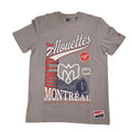 Montreal Alouettes CFL New Era Men Grey Graphic T-Shirt product image 1, provided for visual reference and product detail