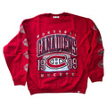 Montreal Canadiens NHL 47 Brand Women Red Go Big Oversized Crew Sweater product image 1, provided for visual reference and