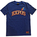 Montreal Expos MLB New Era Royal Men Pinstripe T-Shirt product image 1, provided for visual reference and product detail