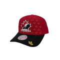 Hockey Canada IIHF Mitchell & Ness Men Red/Black Leaves Front Pro Crown Snapback product image 1, provided for visual