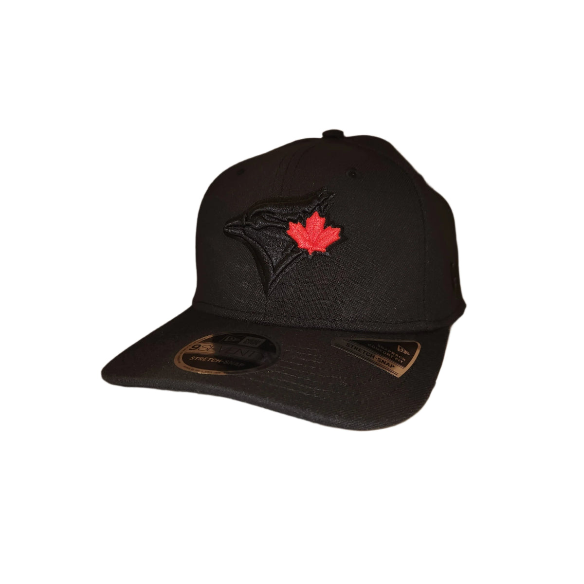 Toronto Blue Jays MLB New Era Men Black Red Leaf 9Seventy Snapback Hat product image 1, provided for visual reference and