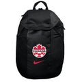 Canada Soccer FIFA Nike Unisex Academy Black Backpack product image 1, provided for visual reference and product detail