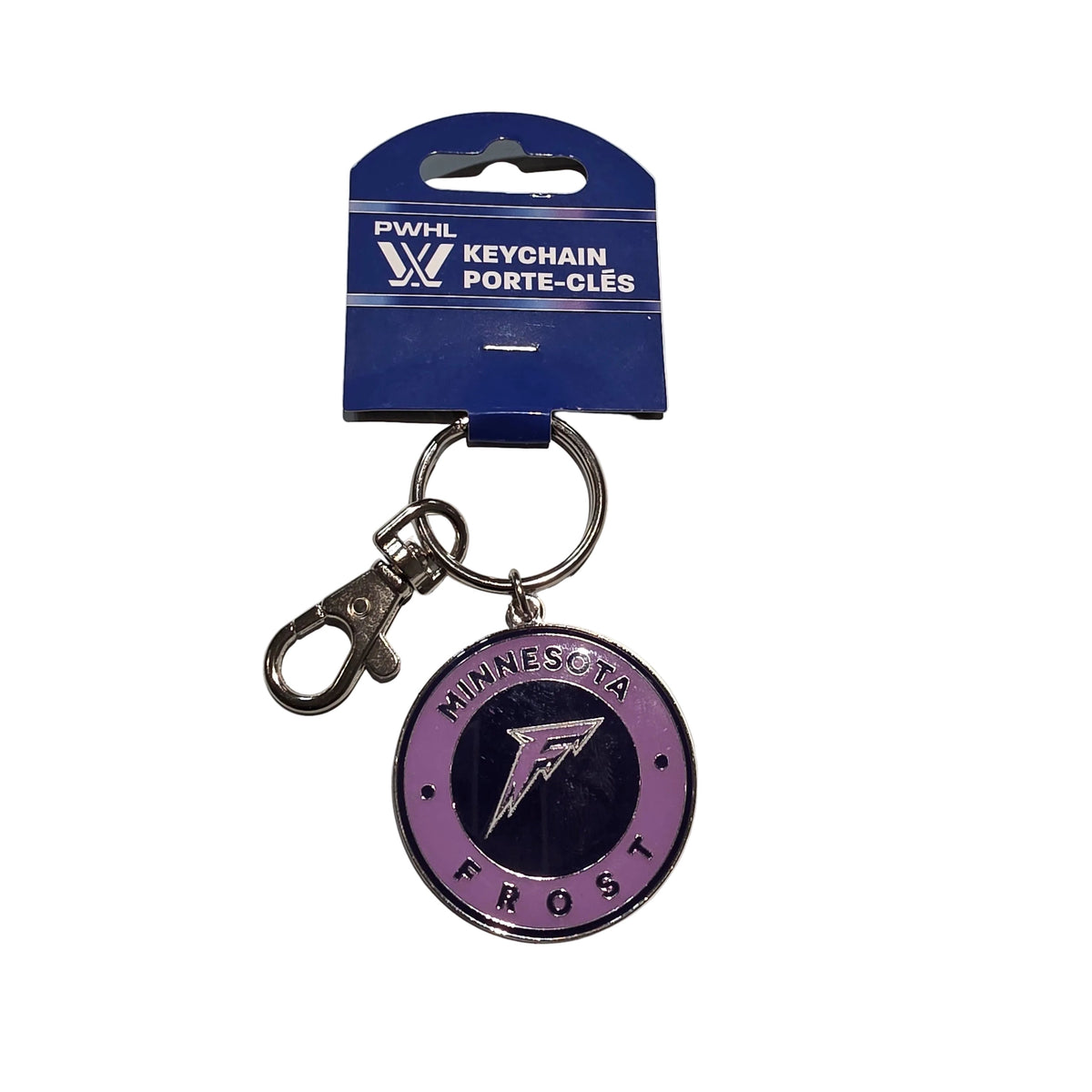 Minnesota Frost PWHL TSV Team Logo Keychain product image 1, provided for visual reference and product detail review