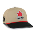 Hockey Canada IIHF 47 Brand Men Khaki/Black 2002 Logo Sure Shot Hitch Snapback Hat product image 1, provided for visual