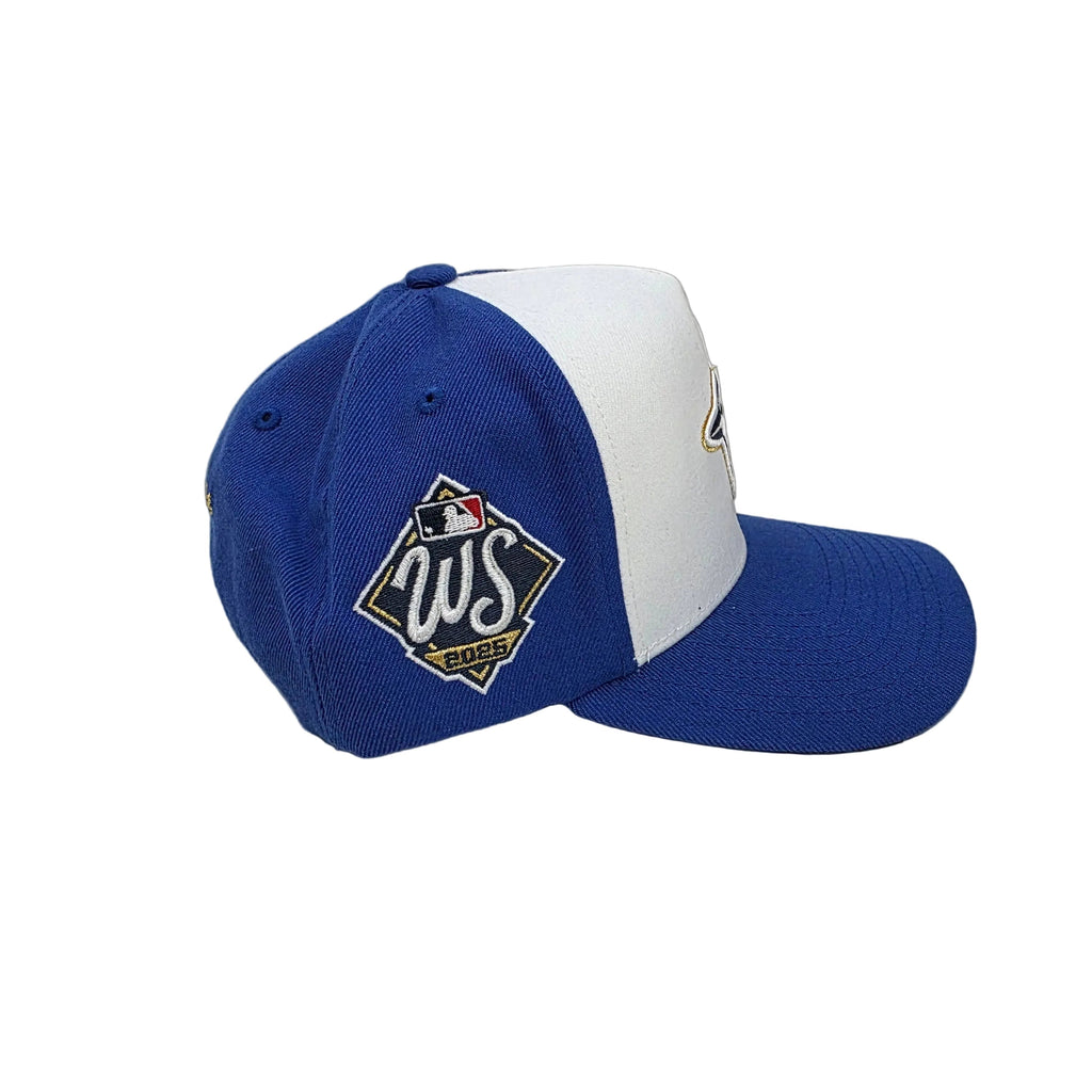Toronto Blue Jays Mitchell & Ness Men White/Royal Blue 2025 World Series A-Frame Snapback product image 4, provided for