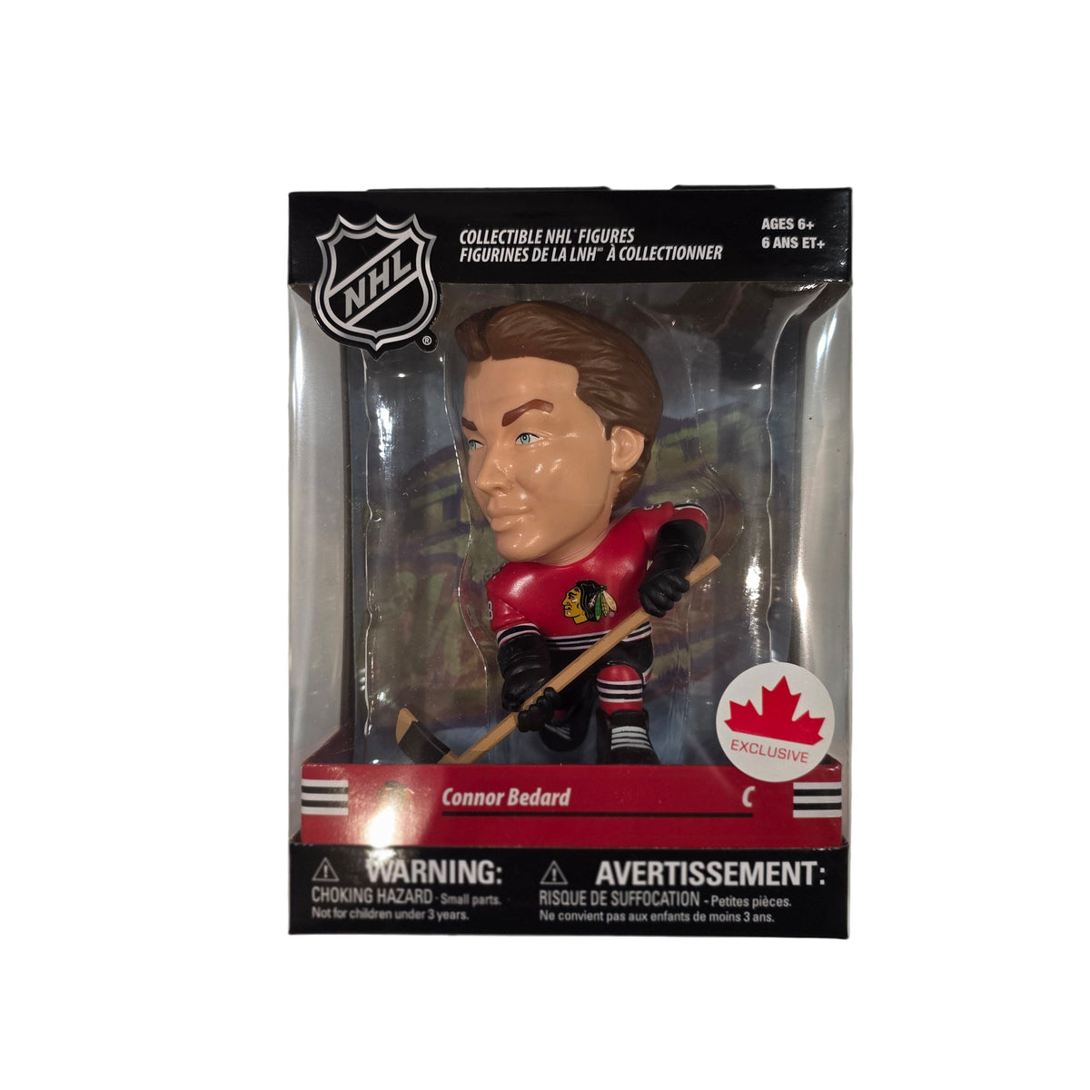 Connor Bedard Chicago Blackhawks NHL Big Shot Shooters Vinyl Figure product image 1, provided for visual reference and
