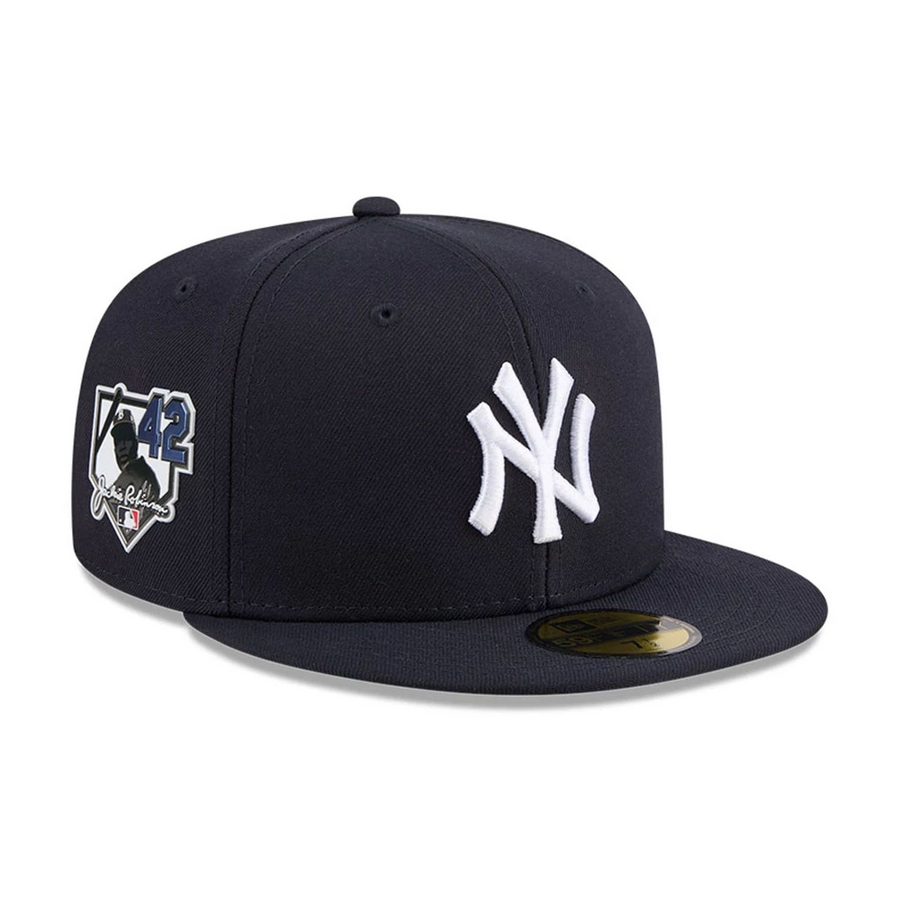 New York Yankees MLB New Era Men Navy 59Fifty Jackie Robinson Day 2026 Side Patch Fitted Hat product image 1, provided for
