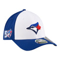Toronto Blue Jays MLB New Era Men White/Royal 39Thirty M-Crown 50th Anniversary Player Replica Stretch Fit Hat product image