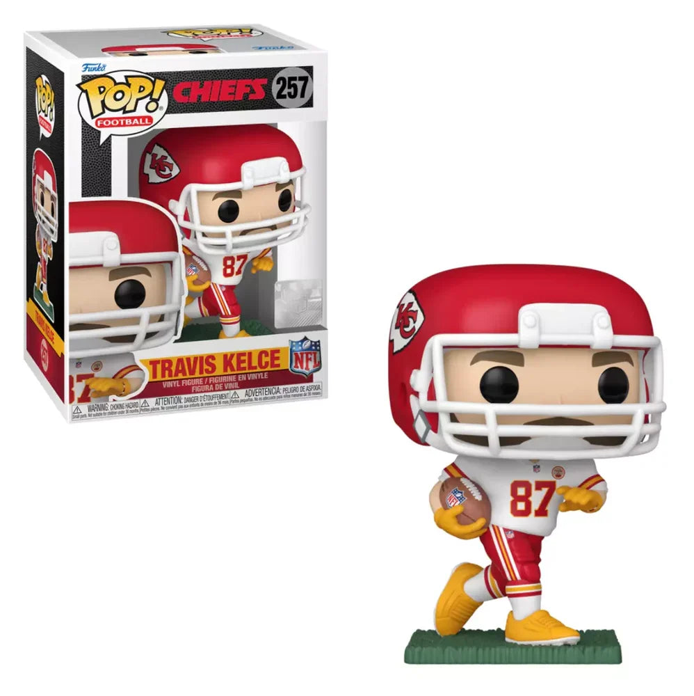 Travis Kelce Kansas City Chiefs NFL Funko Home Uniform POP Player Vinyl Figure #257 product image 2, provided for visual