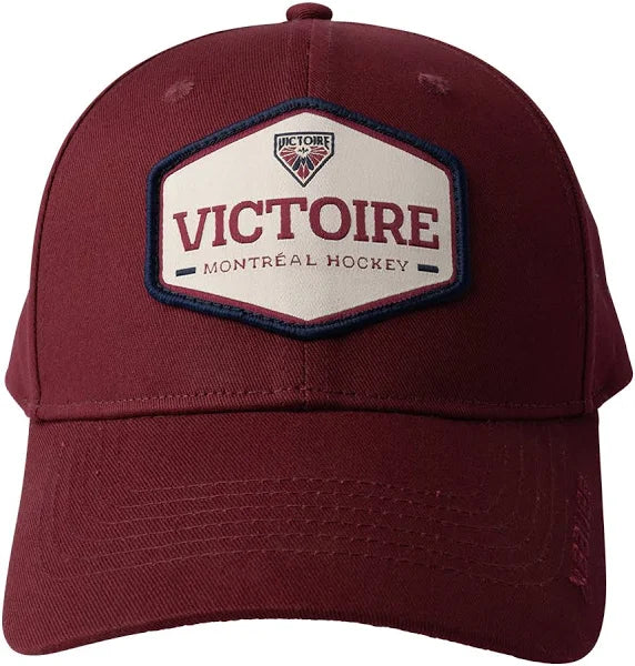 Montreal Victoire PWHL Bauer Unisex Maroon Patch Snapback Hat product image 1, provided for visual reference and product