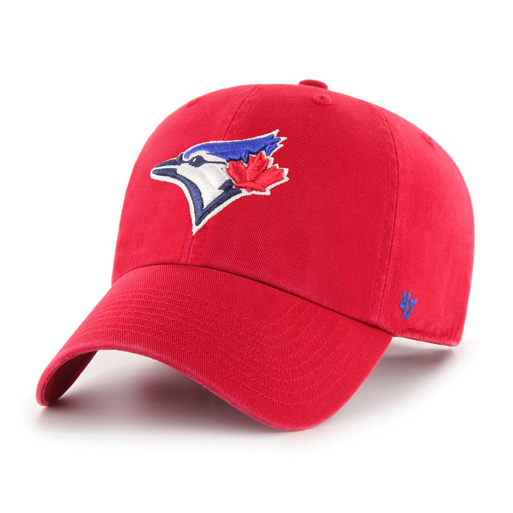 Toronto Blue Jays MLB 47 Brand Men Red Alternate Clean Up Adjustable Hat product image 1, provided for visual reference and