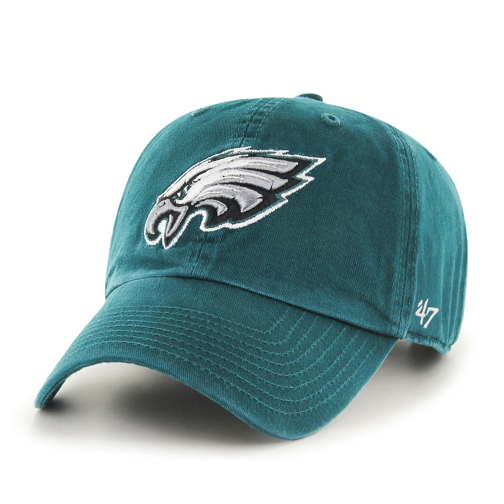 Philadelphia Eagles NFL 47 Brand Men Midnight Green Clean up Adjustable Hat product image 1, provided for visual reference