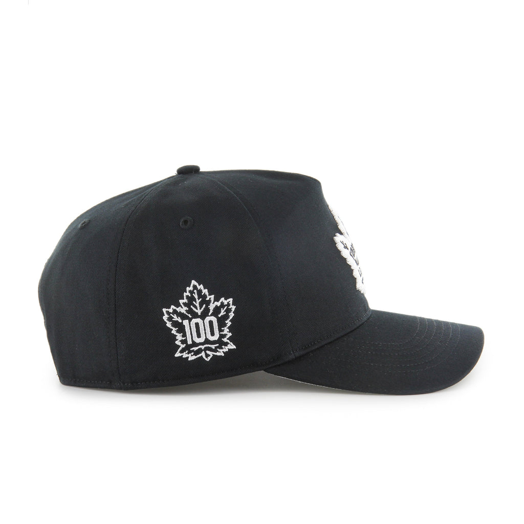 Toronto Maple Leafs NHL 47 Brand Men Black & White Sure Shot Hitch Adjustable Hat product image 2, provided for visual