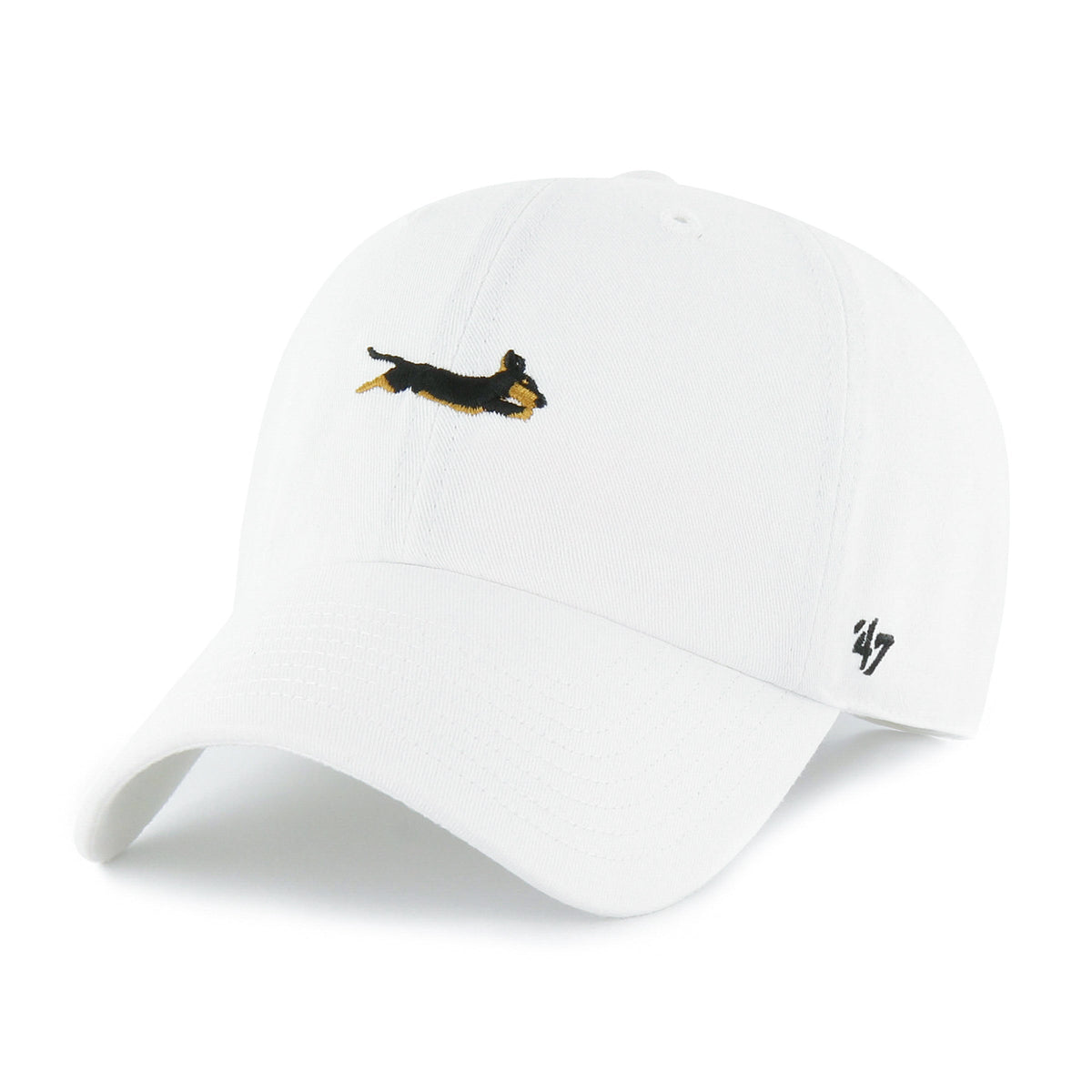 Dachshund Canine Collection 47 Brand Men White Clean Up Adjustable Hat product image 1, provided for visual reference and