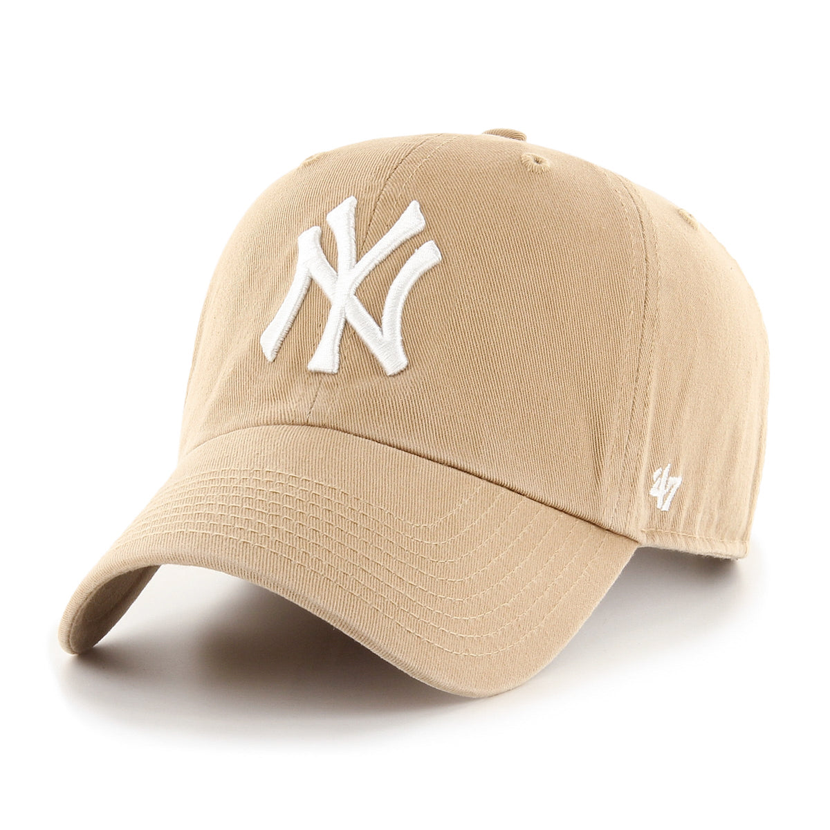 New York Yankees MLB 47 Brand Men Khaki Clean Up Adjustable Hat product image 1, provided for visual reference and product