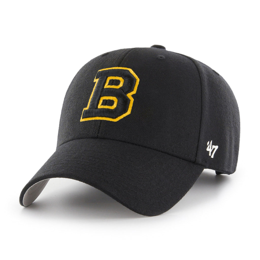 Boston Bruins NHL 47 Brand Men Black 1933 B Logo MVP Adjustable Hat product image 1, provided for visual reference and