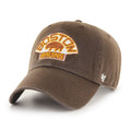 Boston Bruins NHL 47 Brand Men Brown Vintage Bear Logo Clean Up Adjustable Hat product image 1, provided for visual