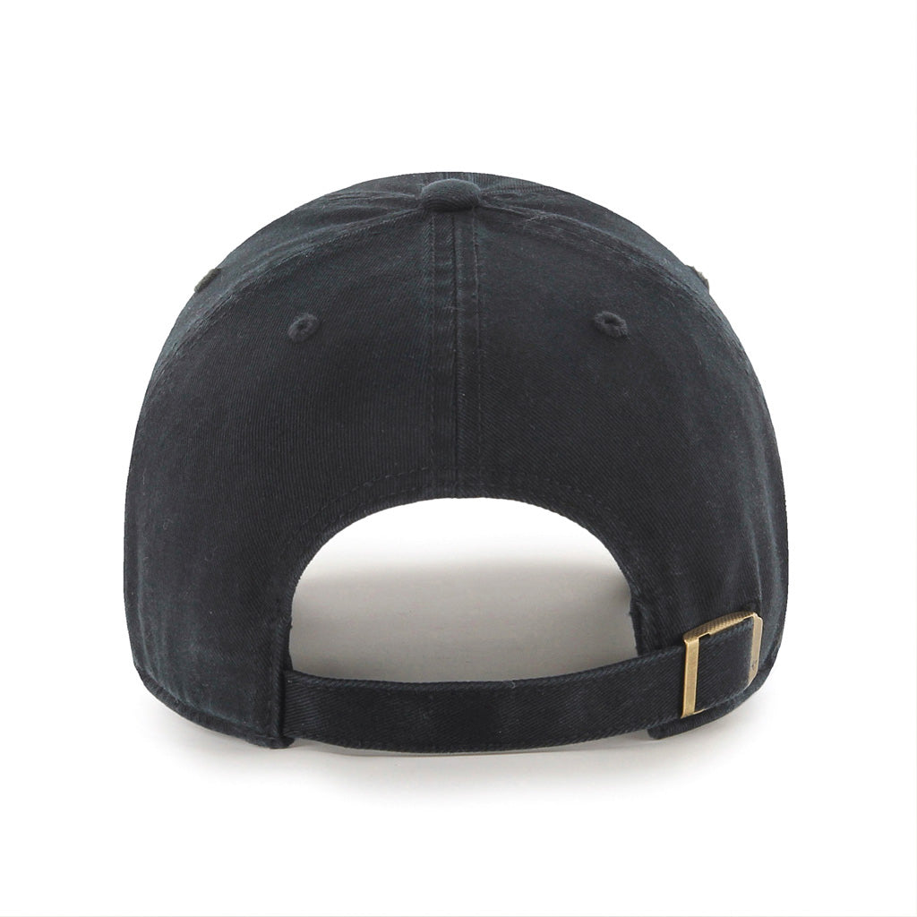 Vancouver Canucks NHL 47 Brand Men Black on Black Retro Logo Clean Up Adjustable Hat product image 2, provided for visual