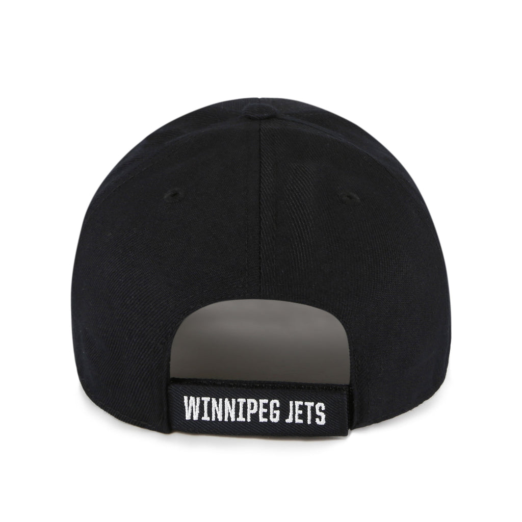 Winnipeg Jets NHL 47 Brand Men Black/White MVP Adjustable Hat product image 2, provided for visual reference and product