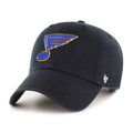 St. Louis Blues NHL 47 Brand Men Black Vintage Clean Up Adjustable Hat product image 1, provided for visual reference and