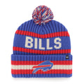 Buffalo Bills NFL 47 Brand Men Royal/Red Bering Cuff Pom Knit product image 1, provided for visual reference and product