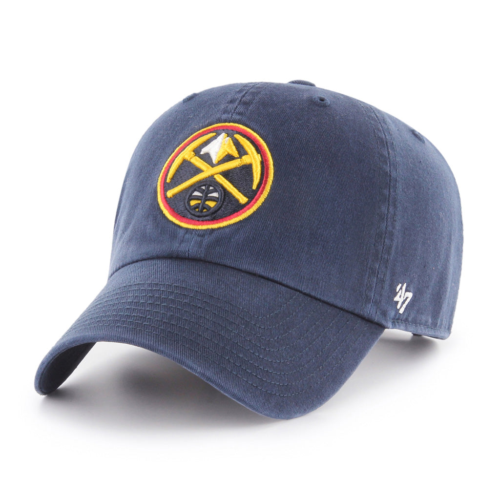 Denver Nuggets NBA 47 Brand Men Navy Alternate Clean Up Adjustable Hat product image 1, provided for visual reference and