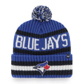 Toronto Blue Jays MLB 47 Brand Men Royal/Black Bering Cuff Pom Knit product image 1, provided for visual reference and