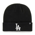Los Angeles Dodgers MLB 47 Brand Men Black Attitude Raised Cuff Knit Hat product image 1, provided for visual reference and