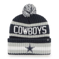 Dallas Cowboys NFL 47 Brand Men Navy/Grey Bering Cuff Pom Knit product image 1, provided for visual reference and product