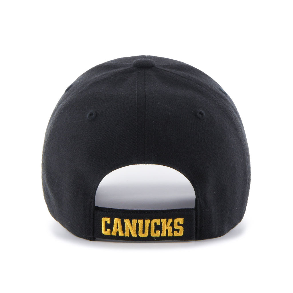 Vancouver Canucks NHL 47 Brand Men Black MVP Vintage Flying Skate Logo Adjustable Hat product image 2, provided for visual