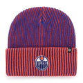 Edmonton Oilers NHL 47 Brand Men Orange/Royal Cold Snap Cuff Knit Hat product image 1, provided for visual reference and