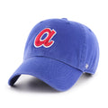 Atlanta Braves MLB 47 Brand Men Royal Cooperstown Vintage Clean Up Adjustable Hat product image 1, provided for visual