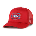 Montreal Canadiens NHL 47 Brand Men Red Foam Front Mesh Trucker Snapback product image 1, provided for visual reference and