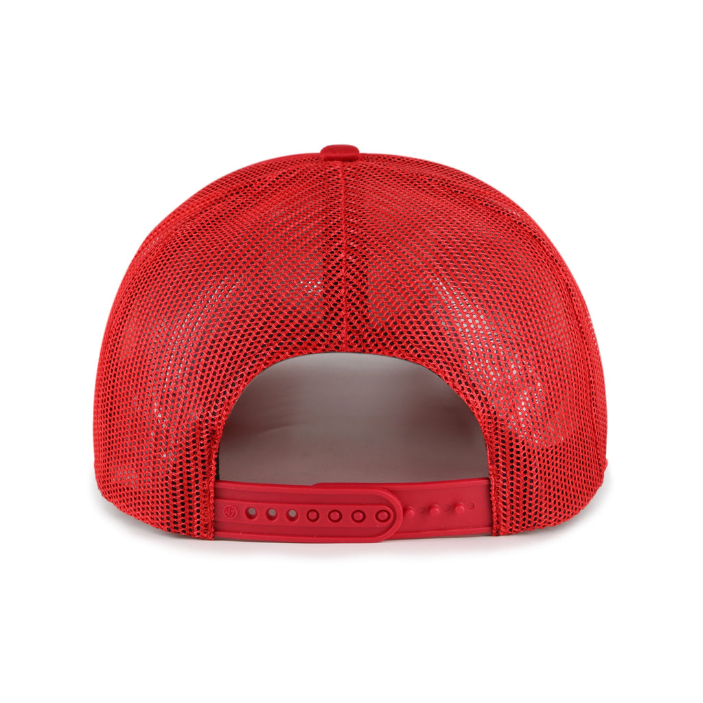 Montreal Canadiens NHL 47 Brand Men Red Foam Front Mesh Trucker Snapback product image 2, provided for visual reference and