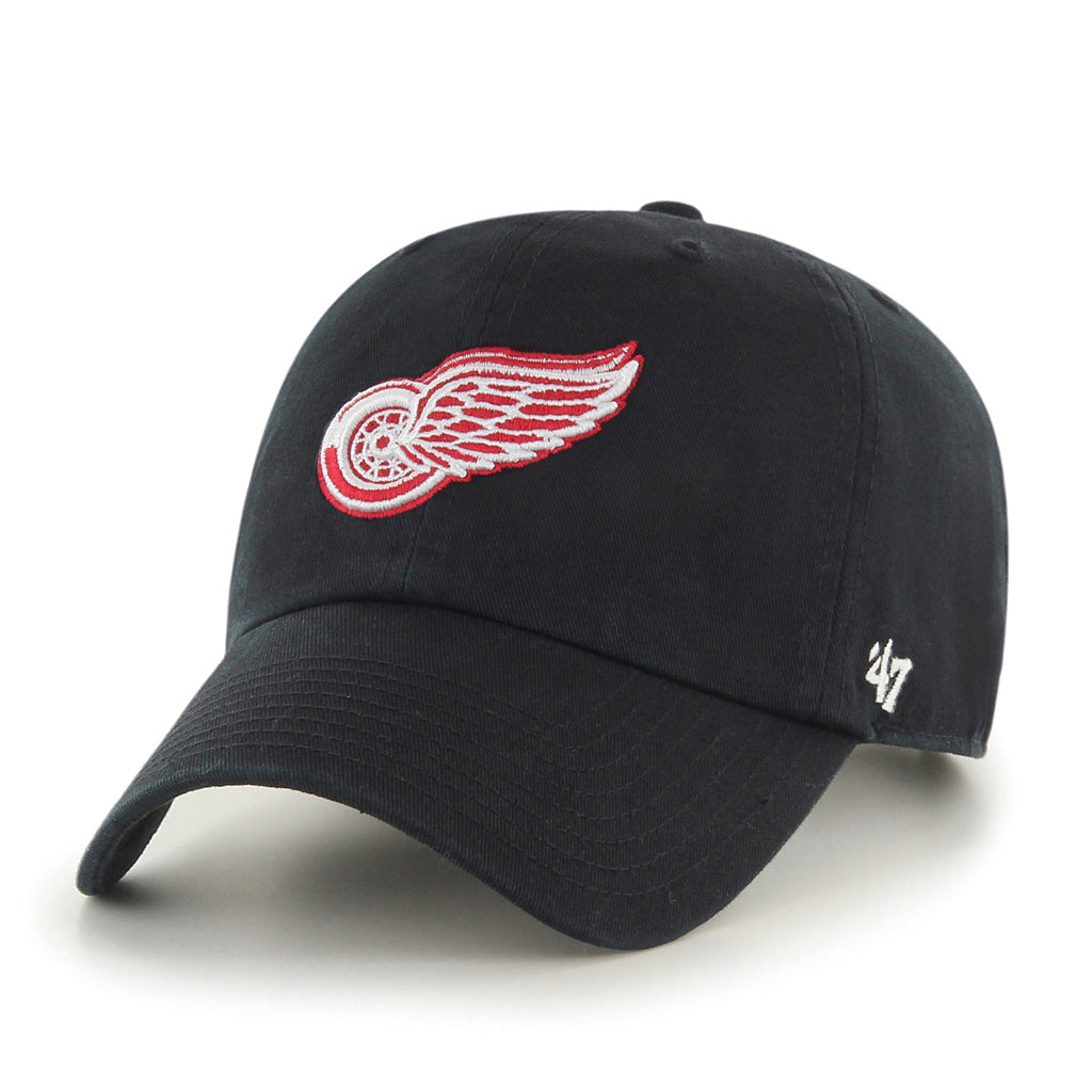 Detroit Red Wings NHL 47 Brand Men Black Alternate Logo Clean Up Adjustable Hat product image 1, provided for visual