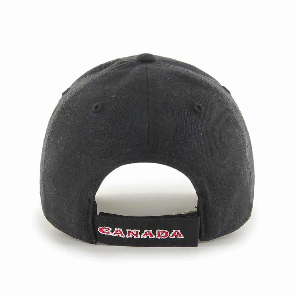 Hockey Canada IIHF 47 Brand Men Black MVP Adjustable Hat product image 2, provided for visual reference and product detail