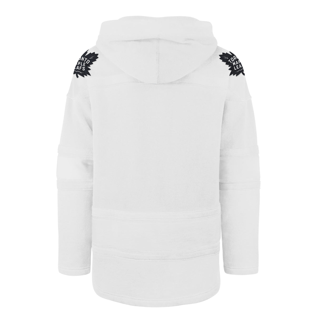 Toronto Maple Leafs NHL 47 Brand Men White Out Heavyweight Lacer Hoodie product image 2, provided for visual reference and