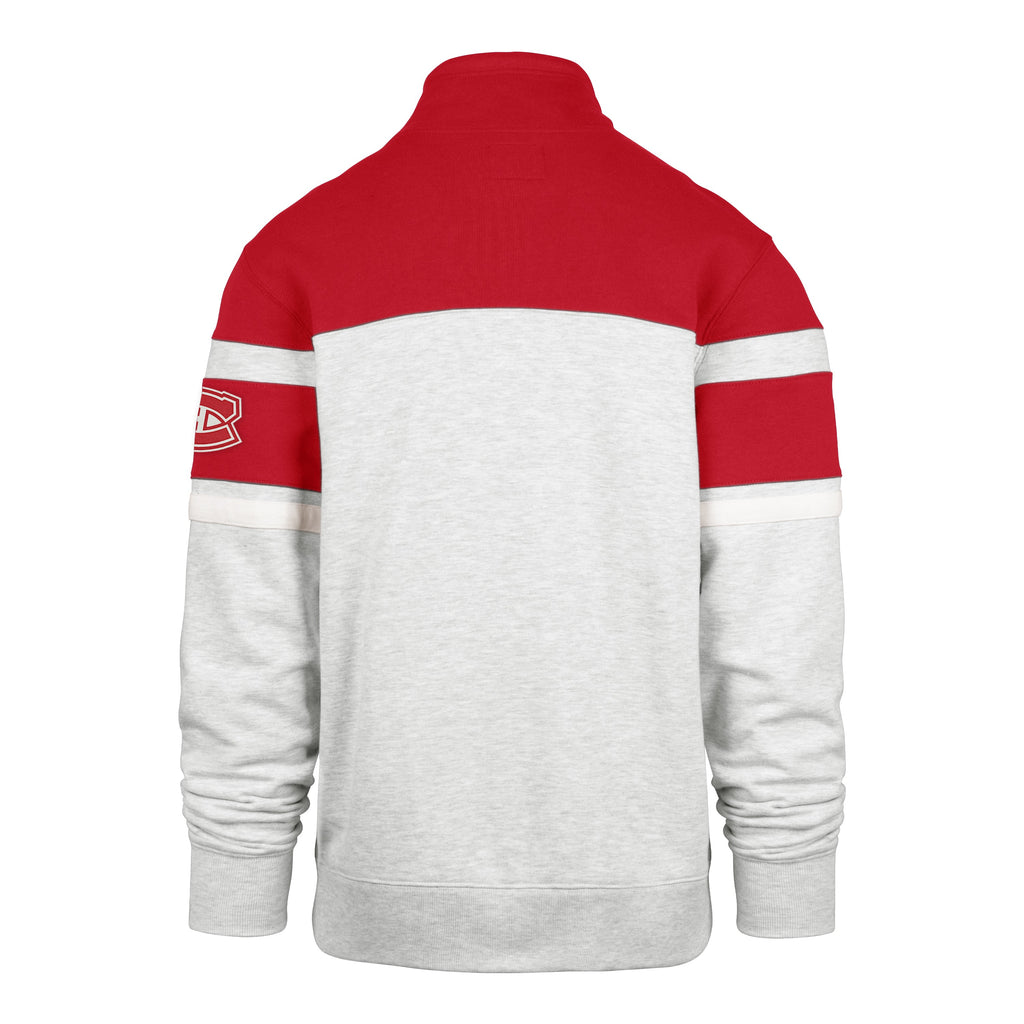 Montreal Canadiens NHL 47 Brand Men Grey Double Header amp Bay Ridge 1/4 Zip Fleece product image 2, provided for visual