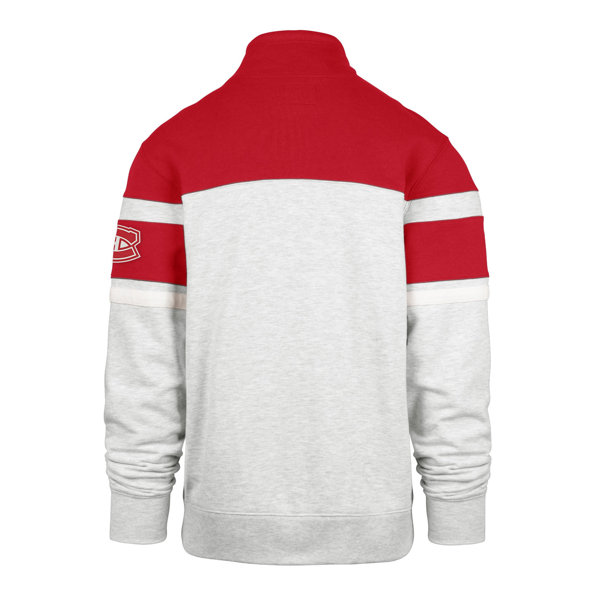 Montreal Canadiens NHL 47 Brand Men Grey Double Header amp Bay Ridge 1/4 Zip Fleece product image 2, provided for visual