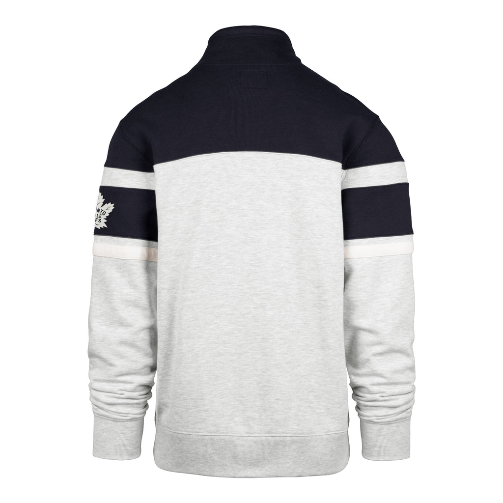 Toronto Maple Leafs NHL 47 Brand Men Grey Double Header amp Bay Ridge 1/4 Zip Fleece product image 2, provided for visual