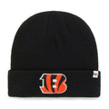 Cincinnati Bengals NFL 47 Brand Men Black Raised Cuff Knit Hat product image 1, provided for visual reference and product