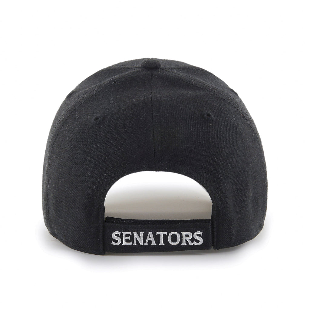 Ottawa Senators NHL 47 Brand Men Black/White MVP Adjustable Hat product image 2, provided for visual reference and product