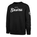 Boston Bruins NHL 47 Brand Men Black Fleece Attitude Crew Sweater product image 1, provided for visual reference and product